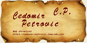 Čedomir Petrović vizit kartica